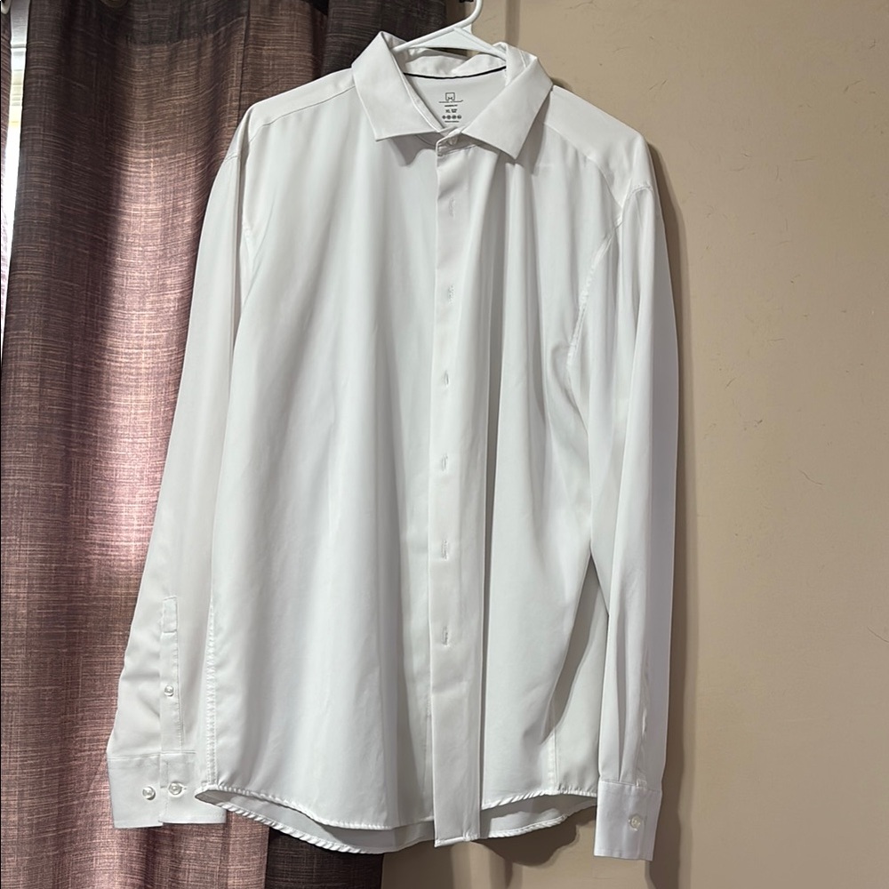 Michael Strahan Modern Fit Classic White Dress Shirt